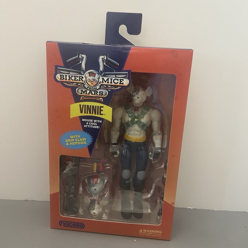 Nacelle Biker Mice From Mars Vinnie 7 Inch Action Figure New READ